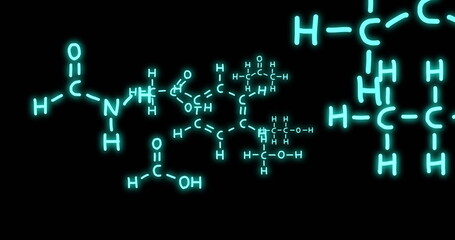 Image of scientific data processing over black background