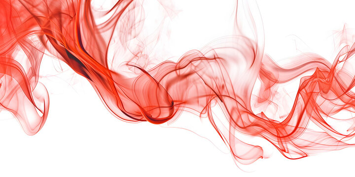 a closeup of red smoke on a white background