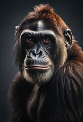 realistic primate portrait
