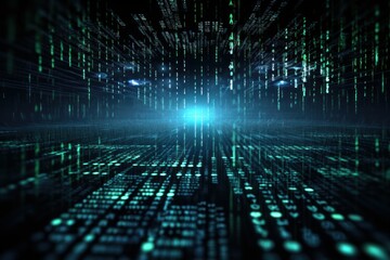 abstract background of binary symbols , technology background