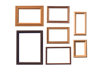 vintage frames isolated on white background