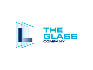 Creative Letter L glass for company logo, letter through crystal glass works symbol