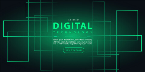 Technology digital futuristic internet network connection black green background, blue abstract cyber information communication, Ai big data science, innovation future tech line illustration vector 3d