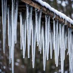 icicles in Winter, ai-generatet