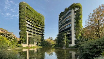 High-quality. Vertical forest Two prestigious buildings, which grow more than 1.000 specimens of...
