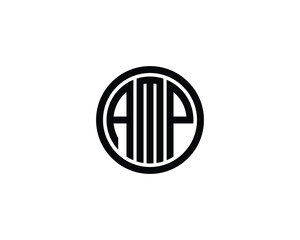 AMP logo design vector template