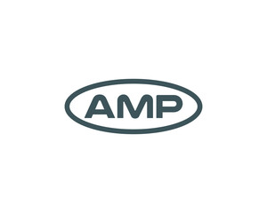 AMP logo design vector template