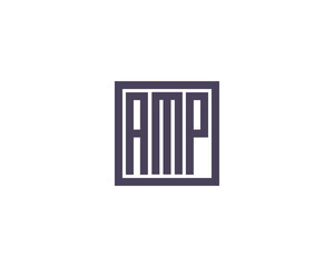 AMP logo design vector template