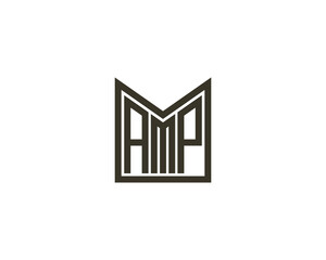 AMP logo design vector template
