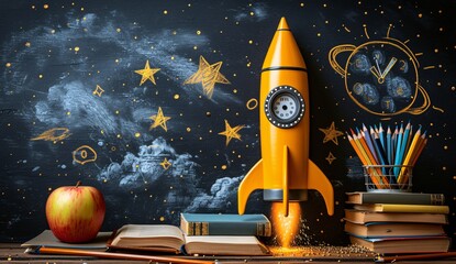 Launching into Learning: A Rocket-Inspired Bookshelf Generative AI
