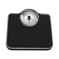 Analog weighing scales. Body weight scale. Bathroom scales. Household object.