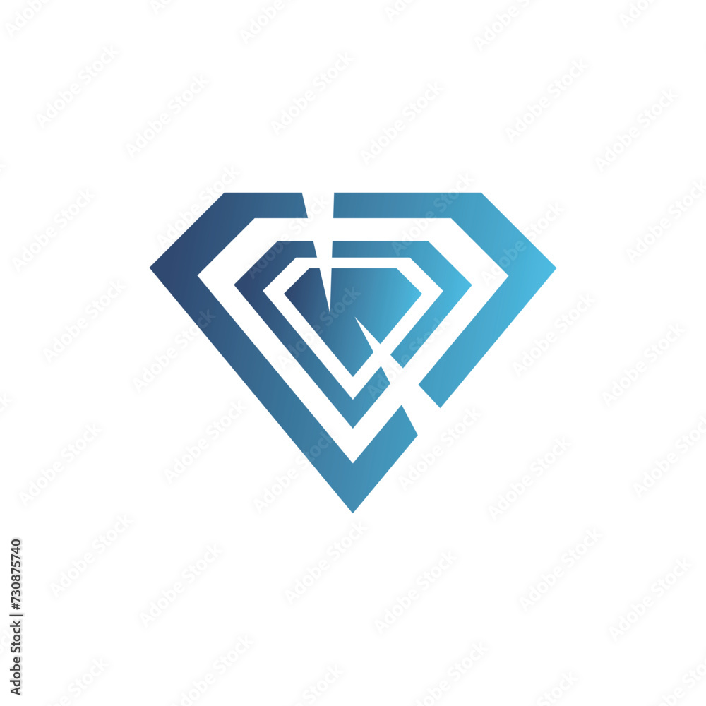 Wall mural Diamond logo design with premium concept