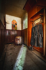 The rotten and abandoned old farm house