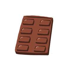 chocolate bar isolated