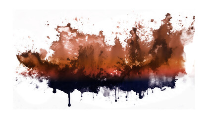Watercolor stain gradation cut out or isolated on transparent background, png stain watercolor