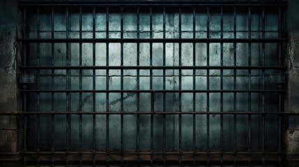 A metal bar on a prison cell window