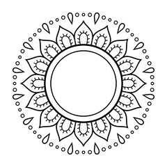 Frame in eastern tradition. Stylized with henna tattoos decorative pattern for decorating covers for book, notebook, casket, magazine, postcard and folder. Flower border in mehndi style.