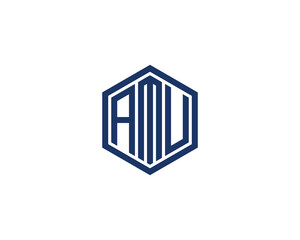 AMU Logo design vector template