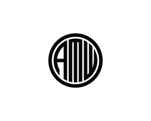 AMW  logo design vector template