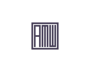 AMW  logo design vector template