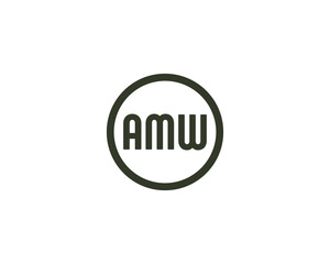 AMW  logo design vector template