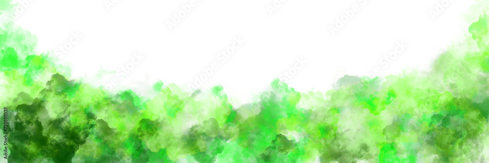 Wall mural isolated green cloud puff effect