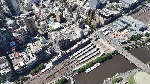 flinders street railway station, decretive Victorian stile architecture , Melbourne Victoria Australia 