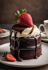 black background chocolate cakes