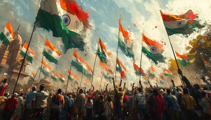 India's Independence Day Celebration: A Colorful Display of National Pride Generative AI
