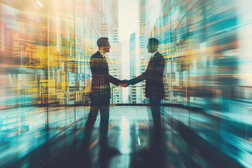 Foto op Plexiglas Businessmen Seal the Deal: Handshake Agreement Success,Handshake Success in Business Transaction © AKKA