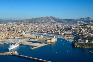 Obraz premium Vue aérienne de Marseille Vieux Port