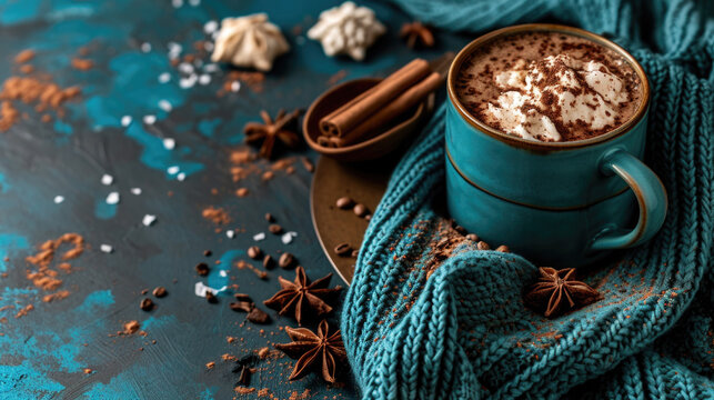 Hot Chocolate with Cinnamon and Star Anise