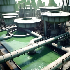 Sewage treatment plant, ai-generatet