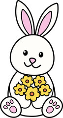 Bunny in cartoon style vector