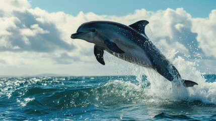 Dolphin Jumping Out of Water