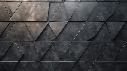 Abstract Geometric Black and White Seamless Pattern Background, Tiles triangle wallpaper 3D ready tiles