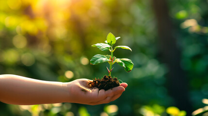 Planting Future, Hands Engaged in Planting a Young Tree, A Symbol of Growth, Sustainability, and the Investment in Our Planets Future