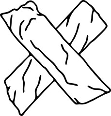 Obraz premium cross tape