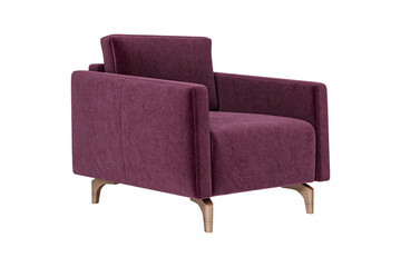 Modern pink armchair isolated on white background. Furniture Store collection.Design element.
