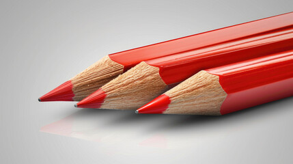 Group of Red Pencils