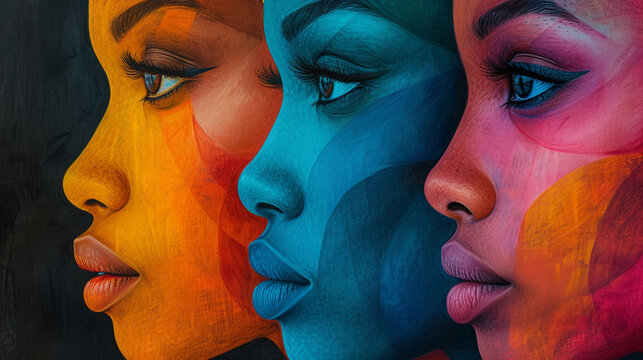 Portraits evolve, blending styles, colors, and features. Faces in constant transformation embody fluid individuality. Embrace change, celebrate evolving beauty.