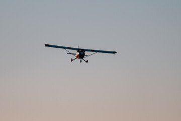 Airplanes at an airshow. Day of the city. European city. Holiday. A show for the people. 