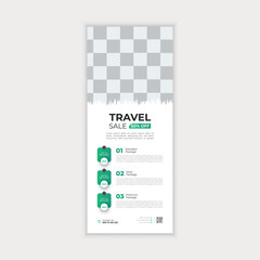 Vector corporate business conference dl flyer or business webinar rack card flyer template, roll up banner design.