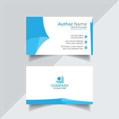 Naklejka premium Vector clean style modern business card template or visiting card design