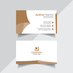 Fototapeta premium Vector clean style modern business card template or visiting card design