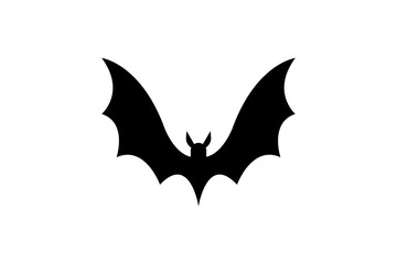 Bat silhouette. A flying bat. Halloween concept. A black bat. Vector