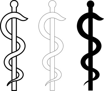 Zeichen, Medizin, &Auml;skulap,  Behandlung, Symbol, Praxis, Medizin, Grafik,  transparent