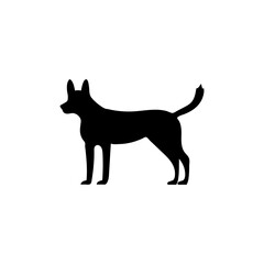 Dog silhouette. Dog breed. Labrador silhouette. Pet care concept. Vet concept. Vector icon