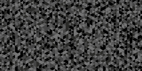 Seamless geometric pattern square shapes low polygon backdrop background. Abstract geometric wall tile and metal cube background triangle wallpaper. Gray and black polygonal background.