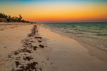 Scenic view of sunset at Watamu Beach in Malindi, Kenya